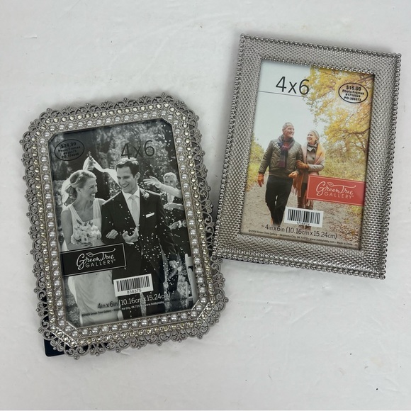 NWT-Pretty silver-tone easel backed-picture frames-pair(2) - Picture 10 of 10